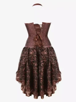 Robe de soirée corset noire sans manches à col en V et dos nu