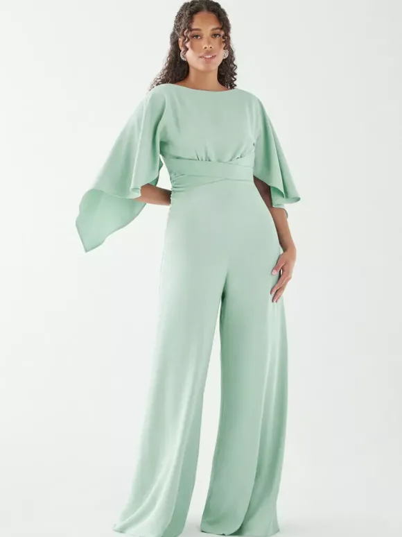 Robe de soirée en crêpe extensible combinaison à col bijou longueur au sol ceinture robes de dîner formelles