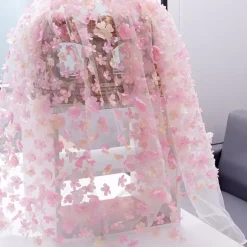 Robe de soirée en organza à col en V et longueur au sol avec appliques