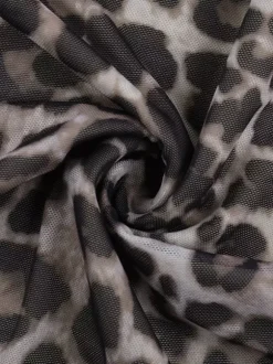 Robe de soirée imprimée léopard à manches longues robe d'été