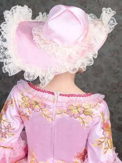 Robe de soirée élégante rose victorienne avec détails en dentelle Robe vintage