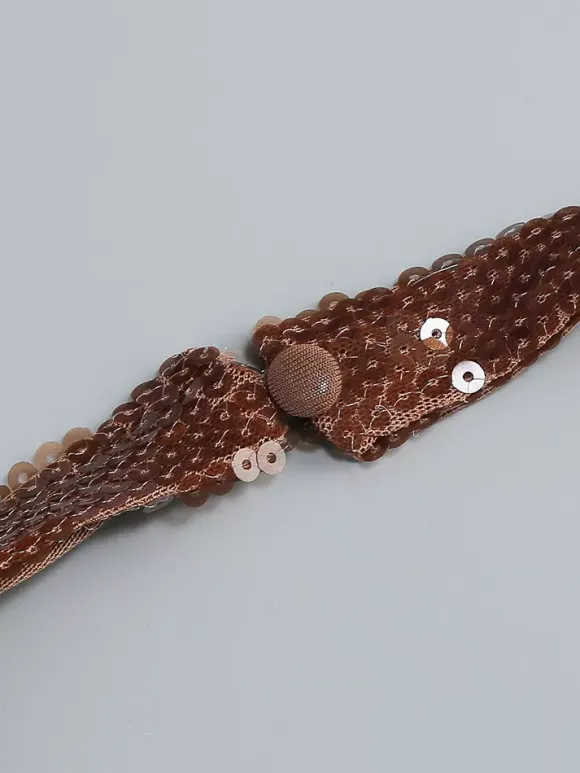 Robe de soirée longue à sequins scintillants pour femme - Robe moulante marron dos nu - Soirée de gala d'été 2026