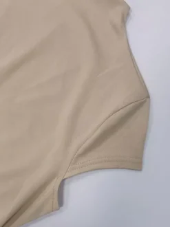 Robe de soirée mini kaki à col montant plissé et manches courtes robe sexy semi-formelle