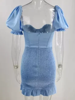 Robe de soirée mini à manches courtes raglan sexy couleur abricot
