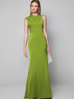 Robe de soirée pour la mère de la mariée col en V manches courtes robe de bal robes d'invitées pour mariage