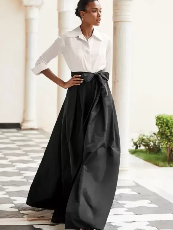 Robe de soirée pour la mère de la mariée décolleté conçu manches 3/4 ligne A n艙uds robes d'invitées pour mariage