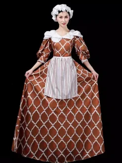 Robe de soubrette vintage médiévale pour femme costume aristocratique de la Renaissance de la cour européenne