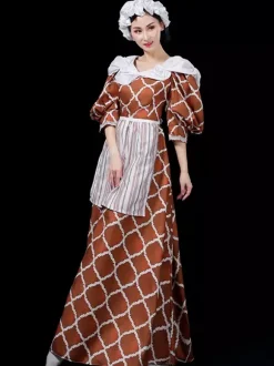 Robe de soubrette vintage médiévale pour femme costume aristocratique de la Renaissance de la cour européenne