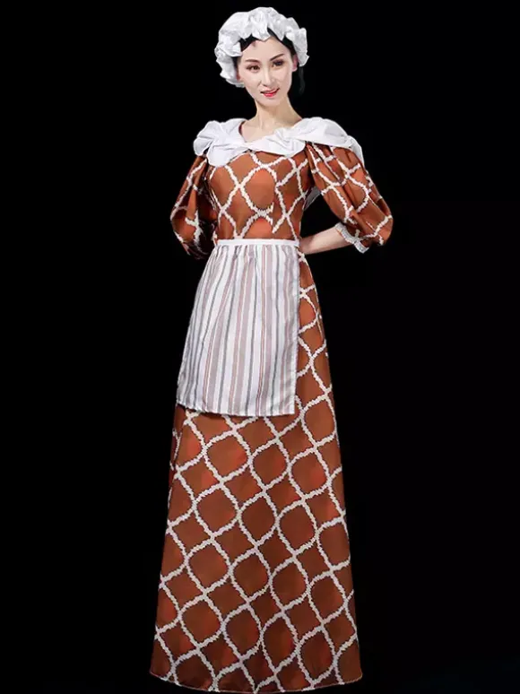 Robe de soubrette vintage médiévale pour femme costume aristocratique de la Renaissance de la cour européenne