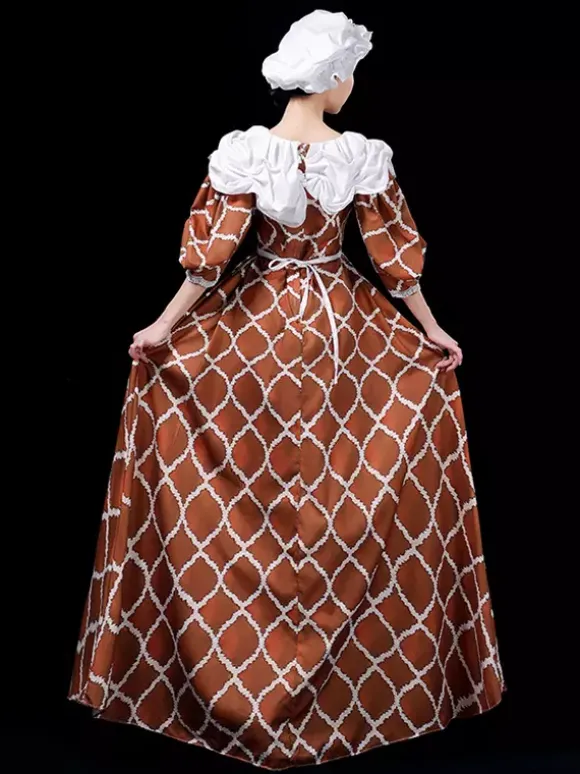 Robe de soubrette vintage médiévale pour femme costume aristocratique de la Renaissance de la cour européenne