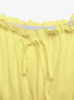 Robe de vacances maxi dos nu à volants et lacets manches courtes épaules dénudées manches bouffantes robe sexy