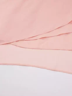 Robe de vacances maxi transparente sans manches à col en V élégante robe d'été rose