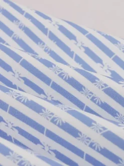Robe d'été trapèze à rayures col halter et imprimé floral pour femme 2026