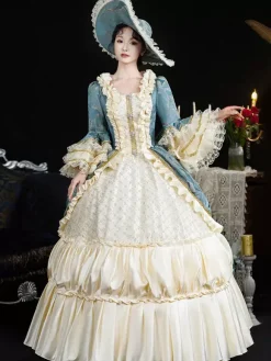 Robe femme rococo Vêtements femme vintage Polyester Jacquard
