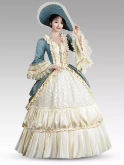 Robe femme rococo Vêtements femme vintage Polyester Jacquard
