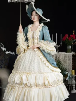 Robe femme rococo Vêtements femme vintage Polyester Jacquard