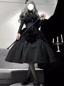 Robe gothique Lolita Moonlight Castle Countess Victoria Dark Palace Style Cosplay costumes