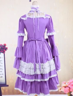 Robe gotique de Lolita noire en coton Déguisements