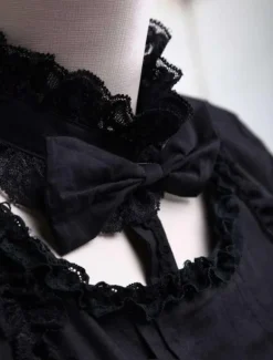 Robe gotique de Lolita noire en coton Déguisements