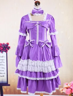 Robe gotique de Lolita noire en coton Déguisements