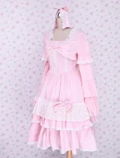 Robe gotique de Lolita noire en coton Déguisements