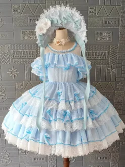 Robe Hime Lolita en polyester sans manches pull romantique costume Sweet Rocco fête Lolita JSK