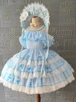 Robe Hime Lolita en polyester sans manches pull romantique costume Sweet Rocco fête Lolita JSK