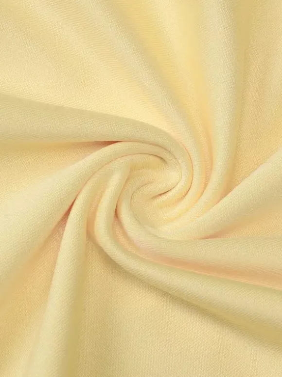 Robe jaune sexy mini à lacets sans manches dos nu et bretelles.