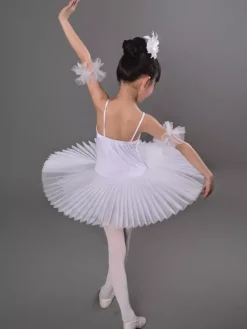 Robe justaucorps de performance en tutu de ballet Swan pour filles
