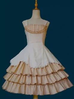 Robe Lolita classique en dentelle sans manches robe Lolita rose