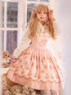 Robe Lolita douce en polyester sans manches jupe pull robe Lolita