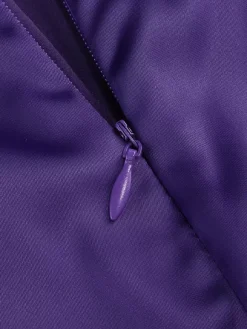 Robe longue dos nu élégante à rosettes pour femme - Robe sans manches en satin soyeux col drapé - Idéale pour les soirées de printemps 2026