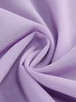 Robe longue élégante en mousseline à volants et col en V pour femme - Robe d'été bohème lavande dos nu fluide coupe trapèze - Invitée à un mariage d'été à la plage 2026