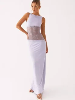 Robe longue maxi en dentelle patchwork pour femme - Élégante robe moulante sans manches à dos nu - Idéale pour une soirée d'été formelle 2026