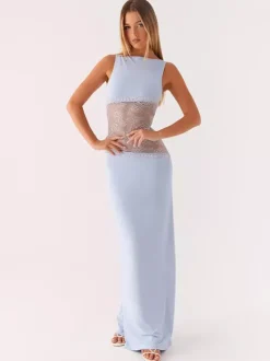 Robe longue maxi en dentelle patchwork pour femme - Élégante robe moulante sans manches à dos nu - Idéale pour une soirée d'été formelle 2026