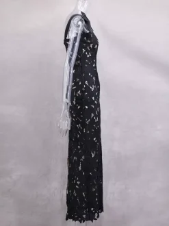 Robe longue moulante avec bretelles en n艙ud Robe longue de soirée d'été pour femme 2026