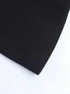 Robe longue à plumes pour femme - Robe moulante noire élégante à col halter et fente haute - Soirée d'été 2026