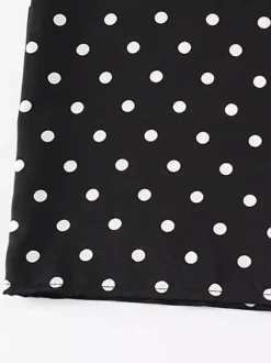 Robe longue à pois pour femme - Robe crayon moulante noire vintage à col Claudine - Idéale pour une soirée d'été (2026)