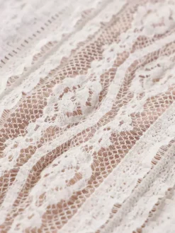 Robe longue sirène sans manches en dentelle avec bustier pour femme 2026
