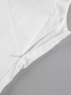 Robe maxi de tous les jours pour femme sans manches col rond taille naturelle élégante robe blanche