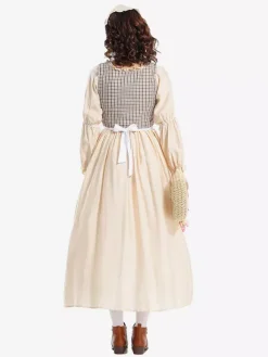 Robe médiévale Renaissance pour femme déguisement de servante villageoise