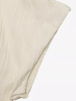 Robe midi moulante côtelée à rayures blanches et noires pour femme - Sans manches col rond robe d'été décontractée