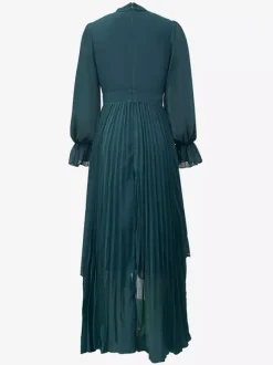 Robe midi plissée élégante pour femme - Robe en mousseline à volants superposés - Tenue d'invitée de mariage printanier 2026