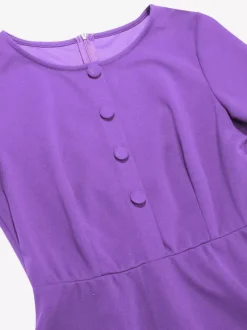 Robe midi vintage années 50 avec cape pour femme coupe trapèze style patineuse - Idéale pour une soirée rétro d'été 2026