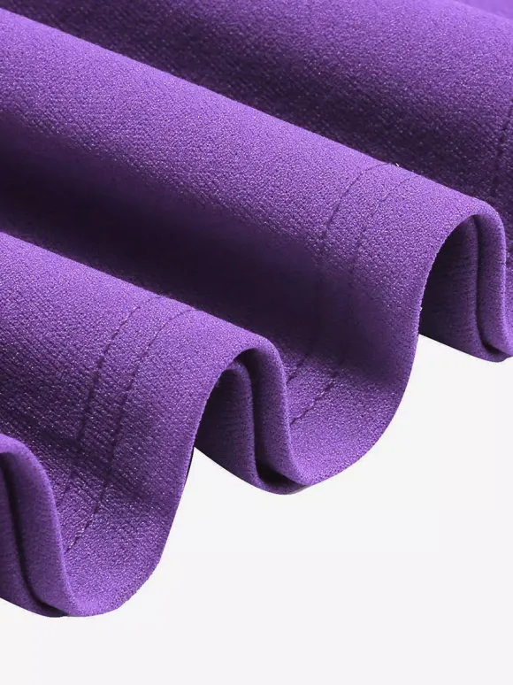 Robe midi vintage années 50 avec cape pour femme coupe trapèze style patineuse - Idéale pour une soirée rétro d'été 2026