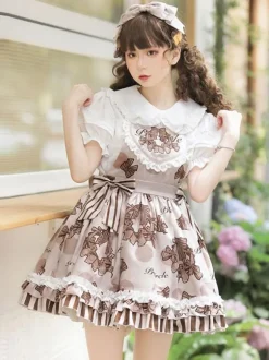 Robe Mignonne Lolita Robe Lolita Sans Manches À Volants