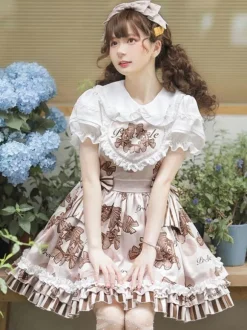 Robe Mignonne Lolita Robe Lolita Sans Manches À Volants
