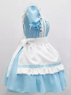 Robe Mignonne Lolita Robe à manches courtes en polyester