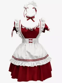 Robe Mignonne Lolita Robe à manches courtes en polyester
