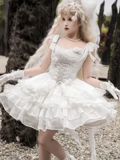 Robe Mignonne Lolita Robe Sans Manches En Polyester Lolita JSK